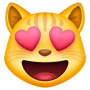 😻 Emoji lachende Katze mit Herzen als Augen Facebook 13.1.