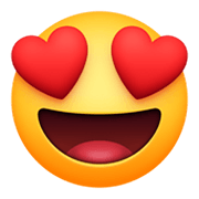 😍 Emoji lächelndes Gesicht mit herzförmigen Augen Facebook 13.1.