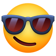 😎 Emoji Rosto Sorridente Com óculos Escuros na Facebook 13.1.