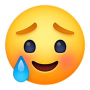 Emoji 🥲 Faccina Sorridente Con Lacrima su Facebook 13.1.