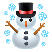 ☃️ Emoji Muñeco De Nieve Con Nieve en Facebook 13.1.
