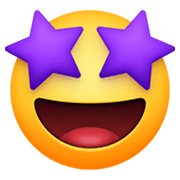 🤩 Emoji Cara Sonriendo Con Estrellas en Facebook 13.1.