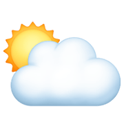 🌥️ Emoji Sonne hinter großer Wolke Facebook 13.1.
