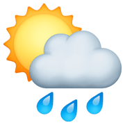 🌦️ Emoji Sol Detrás De Una Nube Con Lluvia en Facebook 13.1.