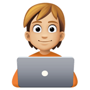 Emoji 🧑🏼‍💻 Persona Esperta Di Tecnologia: Carnagione Abbastanza Chiara su Facebook 13.1.