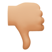 👎🏼 Emoji Daumen runter: mittelhelle Hautfarbe Facebook 13.1.