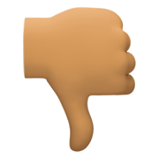 👎🏽 Emoji Daumen runter: mittlere Hautfarbe Facebook 13.1.