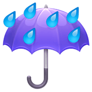 ☔ Emoji Paraguas Con Gotas De Lluvia en Facebook 13.1.
