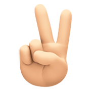 ✌🏻 Emoji Victory-Geste: helle Hautfarbe Facebook 13.1.