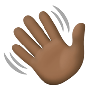 👋🏿 Emoji Mão Acenando: Pele Escura na Facebook 13.1.