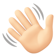 👋🏻 Emoji winkende Hand: helle Hautfarbe Facebook 13.1.