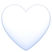 🤍 Emoji weißes Herz Facebook 13.1.