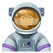 👩🏾‍🚀 Emoji Astronauta Mujer: Tono De Piel Oscuro Medio en Facebook 13.1.
