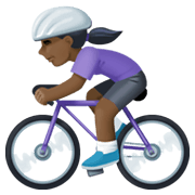 Emoji 🚴🏿‍♀️ Ciclista Donna: Carnagione Scura su Facebook 13.1.