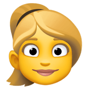 👱‍♀️ Emoji Mujer Rubia en Facebook 13.1.