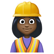 👷🏿‍♀️ Emoji Bauarbeiterin: dunkle Hautfarbe Facebook 13.1.