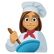 👩🏽‍🍳 Emoji Cocinera: Tono De Piel Medio en Facebook 13.1.