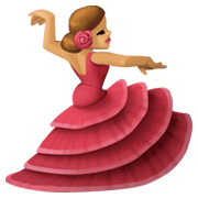 Émoji 💃🏽 Danseuse : Peau Légèrement Mate sur Facebook 13.1.