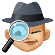 🕵🏼‍♀️ Emoji Detective Mujer: Tono De Piel Claro Medio en Facebook 13.1.