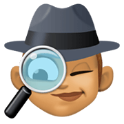 Emoji 🕵🏽‍♀️ Investigatrice: Carnagione Olivastra su Facebook 13.1.