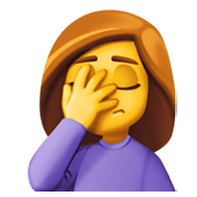 🤦‍♀️ Emoji sich an den Kopf fassende Frau Facebook 13.1.