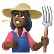 👩🏿‍🌾 Emoji Agricultora: Tono De Piel Oscuro en Facebook 13.1.