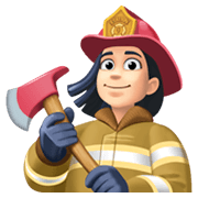 👩🏻‍🚒 Emoji Feuerwehrfrau: helle Hautfarbe Facebook 13.1.