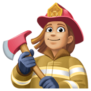 👩🏼‍🚒 Emoji Feuerwehrfrau: mittelhelle Hautfarbe Facebook 13.1.