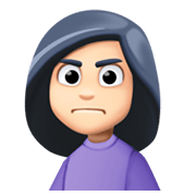 🙍🏻‍♀️ Emoji Mujer Frunciendo El Ceño: Tono De Piel Claro en Facebook 13.1.