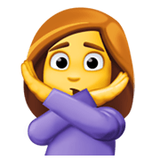 Emoji 🙅‍♀️ Donna Con Gesto Di Rifiuto su Facebook 13.1.