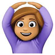 🙆🏽‍♀️ Emoji Mujer Haciendo El Gesto De «de Acuerdo»: Tono De Piel Medio en Facebook 13.1.