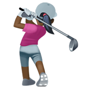 Emoji 🏌🏿‍♀️ Golfista Donna: Carnagione Scura su Facebook 13.1.