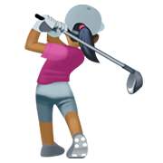 🏌🏾‍♀️ Emoji Mujer Jugando Al Golf: Tono De Piel Oscuro Medio en Facebook 13.1.
