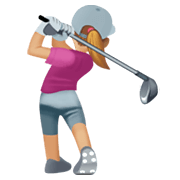 🏌🏼‍♀️ Emoji Golferin: mittelhelle Hautfarbe Facebook 13.1.