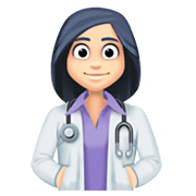 👩🏻‍⚕️ Emoji Profesional Sanitario Mujer: Tono De Piel Claro en Facebook 13.1.
