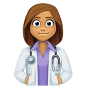 👩🏽‍⚕️ Emoji Profesional Sanitario Mujer: Tono De Piel Medio en Facebook 13.1.