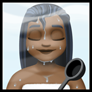 Emoji 🧖🏿‍♀️ Donna In Sauna: Carnagione Scura su Facebook 13.1.