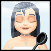 🧖🏻‍♀️ Emoji Mulher Na Sauna: Pele Clara na Facebook 13.1.