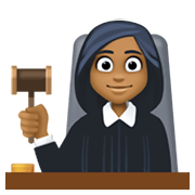 Emoji 👩🏾‍⚖️ Giudice Donna: Carnagione Abbastanza Scura su Facebook 13.1.