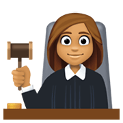 Emoji 👩🏽‍⚖️ Giudice Donna: Carnagione Olivastra su Facebook 13.1.