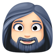 🧔🏻‍♀️ Emoji Mujer Con Barba Tono De Piel Claro en Facebook 13.1.