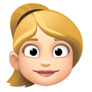 👱🏻‍♀️ Emoji Frau: helle Hautfarbe, blond Facebook 13.1.