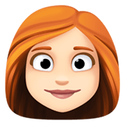 👩🏻‍🦰 Emoji Mujer: Tono De Piel Claro Y Pelo Pelirrojo en Facebook 13.1.