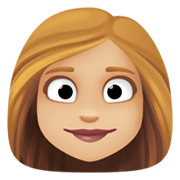 👩🏼 Emoji Frau: mittelhelle Hautfarbe Facebook 13.1.