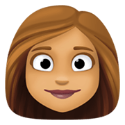 👩🏽 Emoji Frau: mittlere Hautfarbe Facebook 13.1.