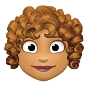 👩🏽‍🦱 Emoji Mujer: Tono De Piel Medio Y Pelo Rizado en Facebook 13.1.