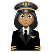 Emoji 👩🏾‍✈️ Pilota Donna: Carnagione Abbastanza Scura su Facebook 13.1.