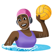 🤽🏿‍♀️ Emoji Mujer Jugando Al Waterpolo: Tono De Piel Oscuro en Facebook 13.1.