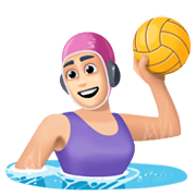 🤽🏻‍♀️ Emoji Wasserballspielerin: helle Hautfarbe Facebook 13.1.