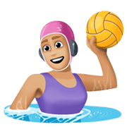 🤽🏼‍♀️ Emoji Mujer Jugando Al Waterpolo: Tono De Piel Claro Medio en Facebook 13.1.